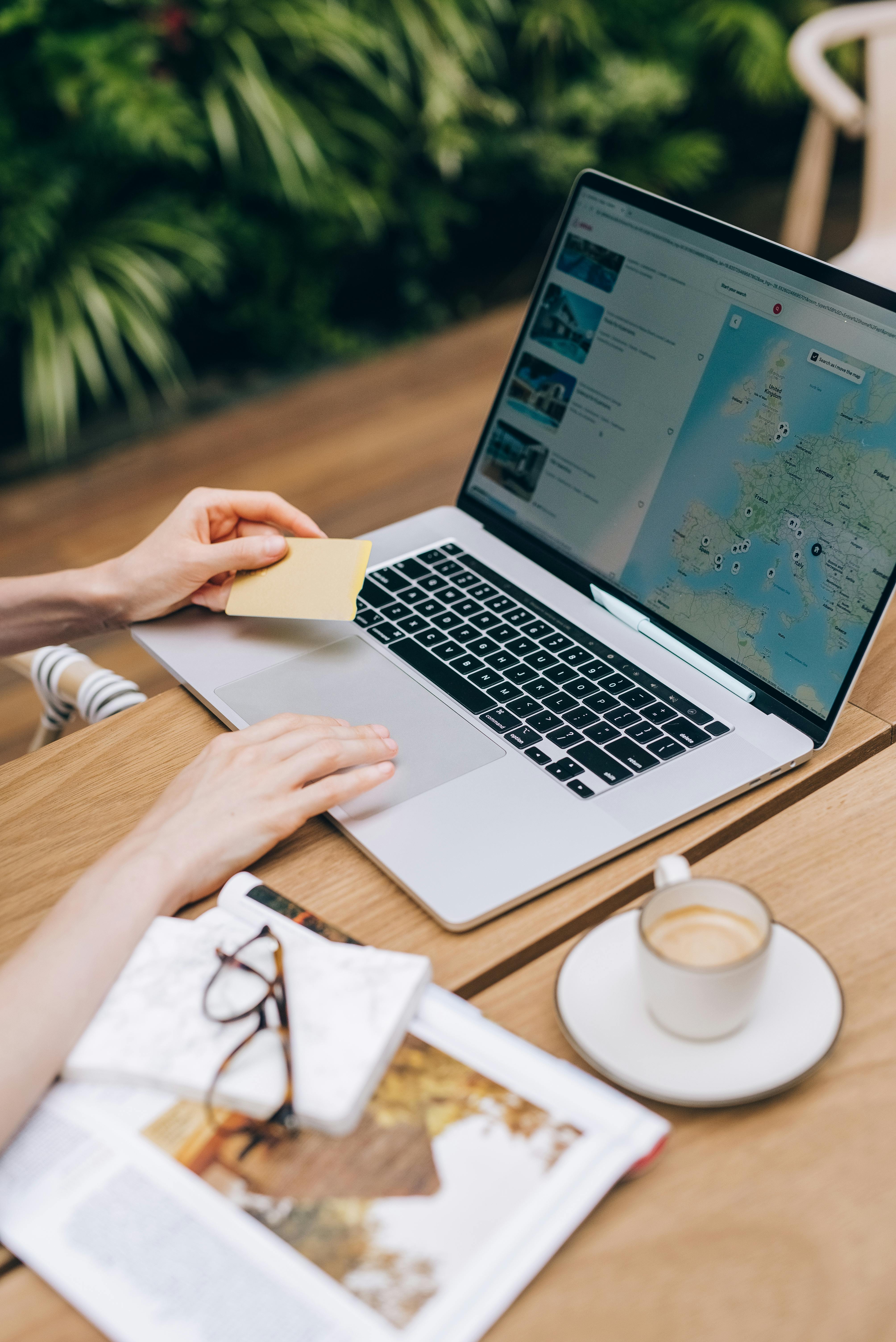 Background image with notebook and hands